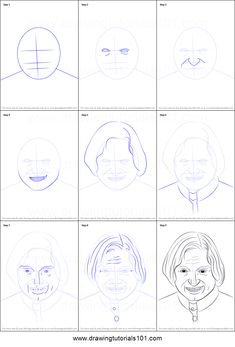 how to draw faces with different expressions for children and adults, step by step instructions