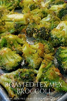 Roasted Tex Mex Broccoli is Marinated with Seasonings like Fresh Garlic, Ground Cumin and Paprika, then Roasted in the Oven! Roasted Vegetables are the best way to eat Vegetables and Not be Mushy! Mexican Vegetables Recipes, Broccoli Mexican Recipes, Mexican Broccoli Side, Mexican Roasted Vegetables, Spanish Vegetables Side, Tex Mex Veggies, Mexican Broccoli Recipe, How To Season Broccoli, Mexican Broccoli