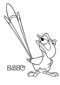 a cartoon character holding a pencil in one hand and writing azzu on the other