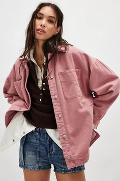 We The Free Madison City Denim Jacket | Free People Timeless Clothing, Jeans Boots, Clothing Jeans, Oversized Silhouette, Boho Clothing, Small Bust, Pocket Detail, Free Spirit, Boho Outfits