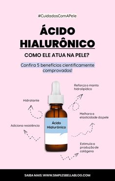 Você sabe o que é exatamente ácido hialurônico e o que ele faz na pele? Esse ácido é muito importante para manter a hidratação natural e o colágeno na pele, o que resulta em uma pele mais firme, hidratada e mais jovem. Confira 5 benefícios cientificamente comprovados! #dicasdebeleza #cuidadoscomapele #acidohialuronico #hyaluronicacid #peleperfeita #beleza #peleoleosa #limpezadepele #dicas #pielsana #skincare #rotinadebeleza Natural Hydration, Yoga For Flexibility, Laura Mercier, Makeup For Brown Eyes, Too Faced, Nars Cosmetics, Beauty Care, Bobbi Brown