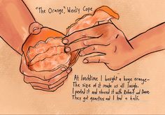 two hands holding each other with the words orange, really care written below and above them