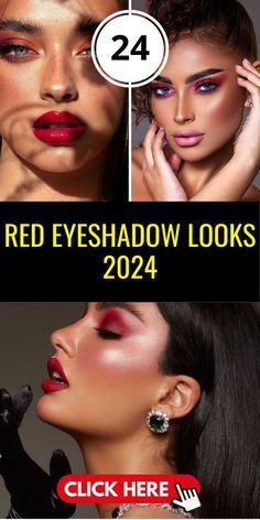 Black And Red Eyeshadow Looks, Black And Red Eyeshadow, Trippy Optical Illusions, Summer Eyeshadow Looks, Red Eyeshadow Looks, Red Eyeshadow Look, Summer Eyeshadow, Hooded Eye Makeup Tutorial, Pink Eyeshadow Look