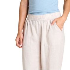 This wide-leg style feels just as cool as it looks. The linen-like Taj Hemp Pant is made with a hemp-blend fabric with just the right amount of stretch, making it ideal for an active day on the town or a laid-back afternoon at home. Spring Wide Leg Pants With Comfort Waistband, Versatile Beige Linen Wide Leg Pants, Comfortable Beige Wide Leg Pants For Spring, Comfortable Linen Wide Leg Pants For Spring, Comfortable Linen Wide Leg Pants With Elastic Waistband, Versatile Beige Linen Bottoms, Summer Linen Wide Leg Pants For Everyday, Spring Linen Wide Leg Pants With Pull-on Style, Neutral Linen Pants For Everyday