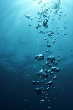 water bubbles floating in the ocean on a sunny day stock photo - 787982