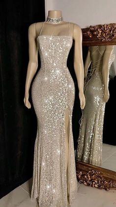 Prom Dress Inspo, Glitter Mermaid, Sequins Fabric, Sequin Prom Dresses, Long Prom Dresses