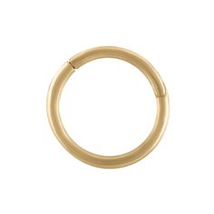 a gold colored ring on a white background