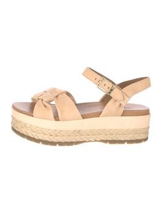 UGG Suede EspadrillesNeutralsPlatformCrossover Straps & Buckle Closure at AnklesDesigner Fit: This designer typically runs true to size. Women's Shoes Sandals, Shoes Sandals, Espadrilles, Buckle, Women Shoes, Running, Sandals