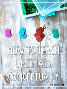 the words how to teach decals conceptually on a wooden background with colorful buttons