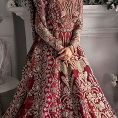 Pink Pakistani Bridal Dress, Wedding Dress Indian, Gown Lehenga, Maxi Frocks, Bridal Maxi Dress, Pakistani Bridal Dress, Embroidery Clothes, Wedding Dresses Indian, Red Bridal Dress