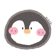 an image of a penguin with pink cheeks