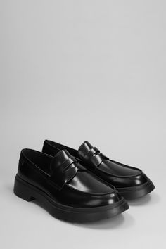 Walden Loafers in black leather, almond toe, penny slot, 100% leather, rubber outsole, heel 4. 5cm Red Booties, Burberry Shop, Camper Shoes, Margiela Shoes, Fashion Shoes Flats, Stella Mccartney Bag, Versace Shop, Sneaker Brands, Lace Boots