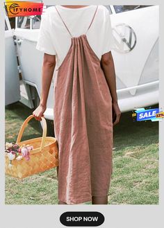 Pink Sleeveless Spaghetti Plain Knitting Dress Pink Cotton Sleeveless Dress With Spaghetti Straps, Casual Pink Sleeveless Cotton Dress, Pink Cotton Maxi Dress With Spaghetti Straps, Pink Sleeveless Cotton Camisole, Pink Sleeveless Maxi Dress Beach Cover-up, Plain Dress, Knit Dress, Spaghetti, Knitting