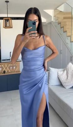 Robins Egg Blue Dress, Wedding Guest Dress Pastel, Blue Silk Prom Dress, Satin Dress Ideas, Silk Prom Dresses, Blue Prom Dresses 2023, Gown 2023, Blue Prom Dresses, Prom Dress Inspiration