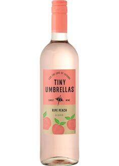 a bottle of tiny umbrellas rose wine