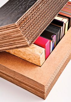 a stack of books sitting on top of each other