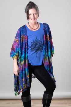 Thisbrilliant tie dye sarong top is as flowy as it is fabulous. The perfectwarm weatherwardrobe staple, you can wear it as a tie dye beach coverup, a tie dye shawl, or a lightweight tie dye cape. Featuring a tasseled hem to compliment your summer chic style, each one of these hand dyed tie dye sarongs is as unique as you are. Make every summer the summer of love ?? Which one will you get? Sarong Top, Pocket Tunic, Summer Chic, Tie Dye Patterns, Grateful Dead, Hippie Chic, Summer Of Love, Sarong, Hippie Style