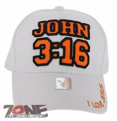 JESUS JOHN 3:16 I LOVE JESUS CHRISTIAN BASEBALL CAP HAT WHITE JESUS JOHN 3:16 I LOVE JESUS CHRISTIAN BASEBALL CAP HAT WHITE NEW - WITH TAGS 100% High End Acrylic Logos and designs are fully embroidered Size: One Size Fits All VELCRO ADJUSTMENT Shipping Payment Terms of Sale SHIPPING We ship Worldwide. We ship to USA 48 continental states, Item usually will be shipped out within 1~3 business days after payment received. We only ship to confirmed addresses. Non USA Customers: First Class Internati White Jesus, I Love Jesus, John 3 16, Love Jesus, John 3:16, John 3, Payment Received, Jesus Loves Me, One Size Fits All