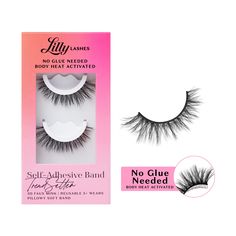 PRICES MAY VARY. EASY TO APPLY SELF ADHESIVE LASHES: These pre glued eyelashes allow the stickiness between the lashes and your skin to be activated by body heat. Lilly Lashes Self Adhesive Eyelashes band can be applied, positioned and repositioned in seconds without the need for messy glue or tools. ​The pillowy, comfortable band and lightweight feel of these lashes will make these your go-to lash and ditch the eyelash glue forever! HOLLYWOOD'S FAVORITE LASH BRAND: These 3D faux mink stick-on, Press On Lashes, Self Adhesive Eyelashes, Lash Brand, Lilly Lashes, Natural Eyelashes, Sensitive Eyes, Eyelash Glue, Faux Mink Lashes, For Lash