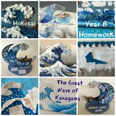 the great wave of kangawa collage