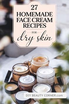 27 Best DIY Homemade Face Cream Recipes For Dry Skin Homemade Face Lotion Anti Aging, Diy Hydrating Face Cream, Diy Face Cream With Essential Oils, Homemade Face Products, Anti Aging Skin Products Diy, Diy Moisturizing Face Cream, Diy Facial Moisturizer For Dry Skin, Diy Face Oil For Dry Skin, Diy Face Creams