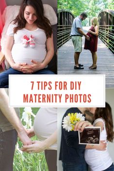 pregnant women and men are holding flowers in their hands, while the man is holding a baby