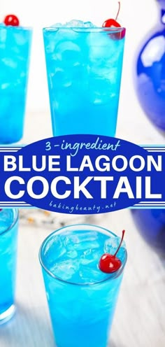 Blue Lagoon Cocktail, summer drinks, Party Drink Mix Punch Recipes, Sweet And Fruity Alcoholic Drinks, Mixed Drinks Alcoholic Jug, Quick Easy Alcoholic Drinks, Few Ingredient Drinks Alcohol, Blue Punches Recipes Non Alcoholic, Blue Cocktails For Wedding, Blue Alcoholic Punch Recipes For A Crowd, How To Make Blue Lagoon Drink