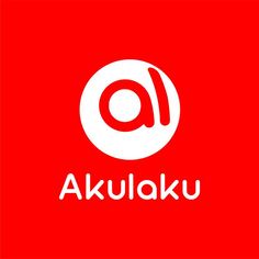 the logo for akulakuu is shown in white on a bright red background