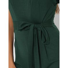 This one-piece jumpsuit outfit is great for all occasions: cocktail and evening parties, both casual and formal events. Elegant and dressy design, with ruffles sleeveless, can show your body curve and be charming in the crowd, you can wear it to the business office or for a formal party. Match with a jacket, sneakers, high heels, and a beach hat for the outdoors is a perfect jumpsuit for your summer, or wear it with a cardigan over a wide-leg jumpsuit in cool weather. Leg Belt, Belt Jumpsuit, Body Curves, Jumpsuit Outfit, Formal Party, Waist Tie, Wide Leg Jumpsuit, Autumn Summer, Formal Event