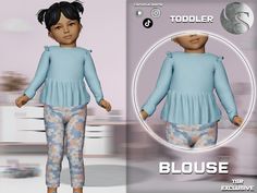 The Sims Resource - SET 426 (Toddler Version) - Blouse Cc Toodler Sims 4, Toddler Cc Sims 4 Clothes, Todler Sims Cc, Sims 4 Cc Toodlers Clothes, The Sims 4 Todlers Cc Clothing, Sims 4 Toddler Pajamas, Toddler Cc Sims 4, Sims 4 Blog