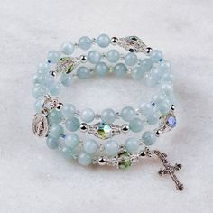 Elegant Rosary With Round Beads For Healing, Elegant Healing Rosary, Elegant Healing Rosary With Round Beads, Spiritual Round Rosary Bracelet With Polished Beads, Cross-shaped Rosary Bracelet With 8mm Beads, Spiritual Rosary Bracelet For Jewelry Making, Mary Immaculate, Pray The Rosary, How To Pray