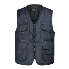 Men Waistcoat Gilet Outerwear Quilted Padded Vest Sleeveless Multi Pocket Winter This item is for one waistcoat. Please note this is in Asian sizing, smaller than western size e.g. UK, US, AU. Please check the measurements carefully before making a purchase. Please allow 2-3cm discrepancy due to different measurement method. If you are not sure which size to buy, please provide height and weight, we will recommend a suitable size. Material: polyester and cotton Lining: nylon Color: army green, n Utility Vest For Outdoor Work In Fall, Fall Utility Vest For Outdoor Work, Sleeveless Outdoor Work Vest For Fall, Black Sleeveless Vest With Multiple Pockets, Fitted Winter Vest For Outdoor Activities, Black Utility Vest For Winter, Black Vest For Outdoor Work In Winter, Black Winter Vest For Outdoor Work, Black Vest For Hiking In Fall