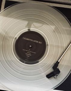 a record player's turntable sitting on top of a table