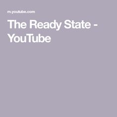 The Ready State - YouTube Myofascial Release, The Creator, Human