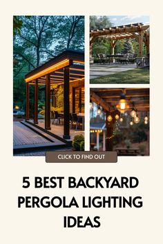 the backyard pergola lighting ideas are easy to use and can be used in many ways