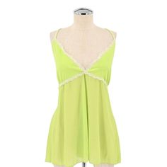 Nwot Vintage Y2k Eden Usa Women’s Neon Yellow Cami Tank Top Sheer Lace Plus Size 3x Made In Usa Early 2000’s 00’s Sexy Indie Brand New, Never Worn. No Tags Included. Size: 3x Length: 28.5” Pit To Pit: 21” V-Neck Neckline Spaghetti Strap Sleeves White Lace Trim Sheer Panel Bodice All Measurements Are Approximate. Measurements Taken Laying Flat. Photos Lynn’s Closet, Llc 2024 All Items Come From A Smoke-Free, Pet-Free Environment. We Take Extreme Pride In Making Sure You Have An Excellent Experien Spring Coquette Cami Top, Spring Flirty Cami Top, Summer Flirty Camisole Top, Summer Coquette Camisole Top, Green Sheer Sleeveless Sleepwear, Green V-neck Summer Sleepwear, Coquette Camisole Top For Summer, Sheer Sleeveless Green Sleepwear, Green Sheer Sleepwear