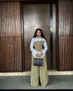 Modest And Chic Outfits, Modest Birthday Outfits Black Women, Outfits For Church Black Women, Cooperate Baddie Outfits For Women, Black Women Professional Outfits, Capsule Wardrobe Black Women, Modest Dinner Outfits, Corporate Black Women, Collar Shirt Outfits