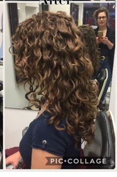 Dark Curly Balayage, Layer Haircut For Curly Hair, Haïr Cut Curly Hair, Long Curly Haircuts With Layers, Medium Long Curly Hair, Big Wavy Hair, Layered Curly Haircuts, Deva Cut, Brown Wavy Hair