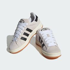 adidas Campus 00s Shoes - White | Free Shipping with adiClub | adidas US Campus 00s Shoes, 00s Shoes, Clean Suede, Campus Adidas, Skate Vibes, Dark Fairycore, Adidas Campus 00s, How To Clean Suede, Adidas Trainers