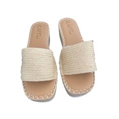 About This Item: Wild Pair Brings A Breezy Lift To Warm-Weather Style In The Espadrille Platform Wedges And Woven Design Of The Shermer Slide Sandals. 2-1/2" Espadrille Wedge Heel; 2" Platform Round-Toe Slip-On Espadrille Platform Wedge Sandals Memory Foam, Breathable Lining And Slip-Resistant Sole For Added Comfort Fabric Upper; Fabric/Manmade Lining; Manmade Sole Imported We Ship Fast, And We Ship Out Same Business Day. We Do Not Accept Returns Over 30 Days Of Delivery Date. Refer To Ebay’s Re Closed Toe Cushioned Wedge Sandals For Outings, Closed Toe Wedge Sandals With Cushioned Footbed For Vacation, Summer Closed Toe Espadrille Wedge Sandals, Comfortable Beige Wedge Sandals With Round Toe, Beige Slip-on Wedge Sandals For Summer, Comfortable Natural Wedge Sandals For Beach, Natural Open Toe Platform Espadrilles, Comfortable Beige Closed Toe Wedge Sandals, Comfortable Espadrille Wedge Sandals For Vacation