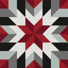 an abstract pattern with red, grey and black colors