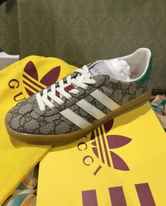 ad eBay - Find many great new & used options and get the best deals for Adidas X Gucci Women’s Gazelle Sneakers Original GG Monogram Size 6 UK 7.5 US at the best online prices at eBay! Free shipping for many products! Adidas Gucci 2022, Adidas X Gucci, Gucci Adidas, Gucci Collection, Sneakers Box, Gucci Women, Gucci Sneakers, Gg Monogram, Womens Running