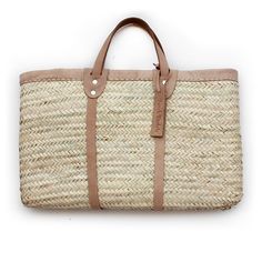 jackie Medium basket with leather natural Moroccan Basket, French Baskets, Natural Baskets, Bamboo Bag, Basket Tote, Straw Tote Bag, Straw Handbags, Straw Bags, Straw Tote