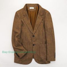 Men's Retro British Tweed Coat Brown Wool Blend Suit Herringbone Autumn Winter Color:Gray Brown Size:S-4XL Material:Polyester         Payment 1. Payment must be made within 7 days of auction closing (Unpaid dispute will automatically open when item is not paid in 7 days). 2. PLEASE NOTE: SHIPPING&HANDING DOES NOT INCLUDE DUTIES, LOCATL TAXES OR ANY OTHER IMPORTATION FEES. 3. Please list your special requests (color, packages, value of declaration, etc.) in the EBAY NOTES SECTION when you make pa Vintage Tweed Jacket, English Clothes, Tweed Men, Slim Suit, Grey Herringbone, Tweed Suits, Tweed Coat, Woolen Coat, Men Vintage