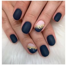 Foil Nail Designs, Dark Blue Nails, Navy Nails, Smink Inspiration, Cute Gel Nails, Nails Blue, Colorful Nail Designs