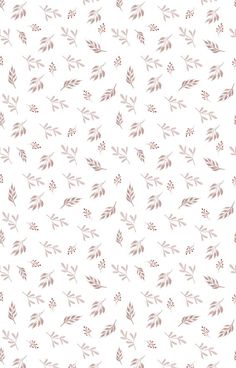 a white background with brown leaves and flowers on the bottom right corner is a light pink color