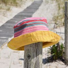 New addition to our Kid's Collection, jaunty bucket hats in stripes & solids with contrasting linings...for any outfit! Small is 19" circumference. Medium is 21" circumference. Handwoven in 100% cotton. Machine wash & dry. Kids Bucket Hat, Bucket Hats, Kids Hats, Our Kids, Carousel, Bucket Hat, Hand Weaving, Stripes, Hats