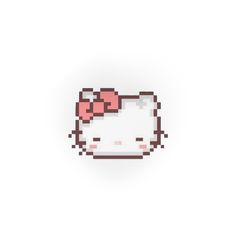 an image of a hello kitty pixel art