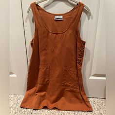 Never Worn! Orange/Brown Color. Beautiful Linen Dress That Can Be Layered For The Fall Or Spring! Orange Brown Color, Urban Outfitters Dress, Orange Brown, Brown Orange, Linen Dress, Brown Color, The Fall, New Dress, Urban Outfitters