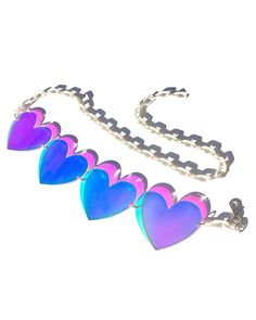 All of our Jewelry is handmade in house 💖 Our bestselling heart belt is handmade with iridescent hearts and lightweight white chain, sure to last you many festival seasons! Its is a perfect way to add some magic to your outfit.- The chain is lightweight acrylic- Heart charms are see through blue iridescent and will appear different colors in different lighting Heart Belt, Scale Mail, Festival Belt, Fairy Festival, Rave Accessories, Festival Accessories, Belt Accessories, Stainless Steel Chain, Heart Charm